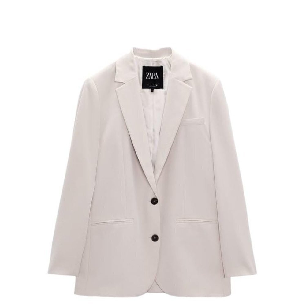 ZARA LONG SPLIT BLAZER SMOKY GRAY SIZE M | 2010/808